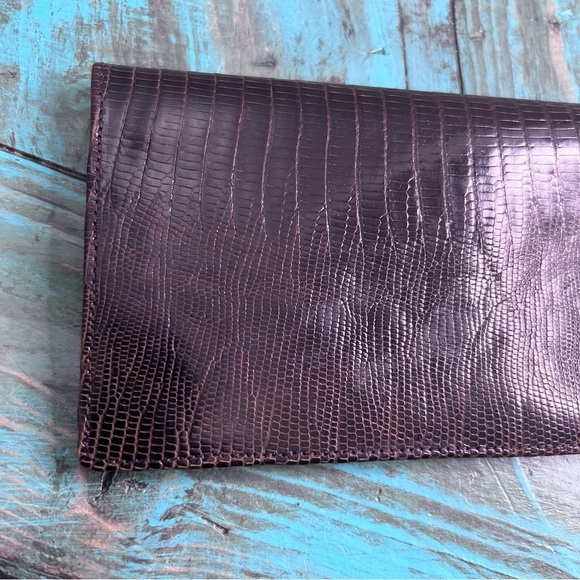 Vintage Birks Genuine Lizagator Brown Cheque book - Picture 2 of 14